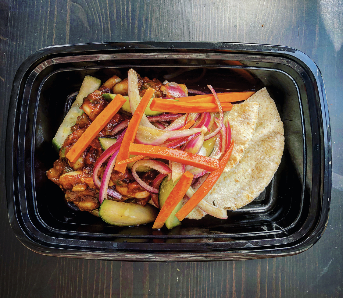 Vegan Sloppy Joe | Pita | Steamed Rice | Pickled Vegetables