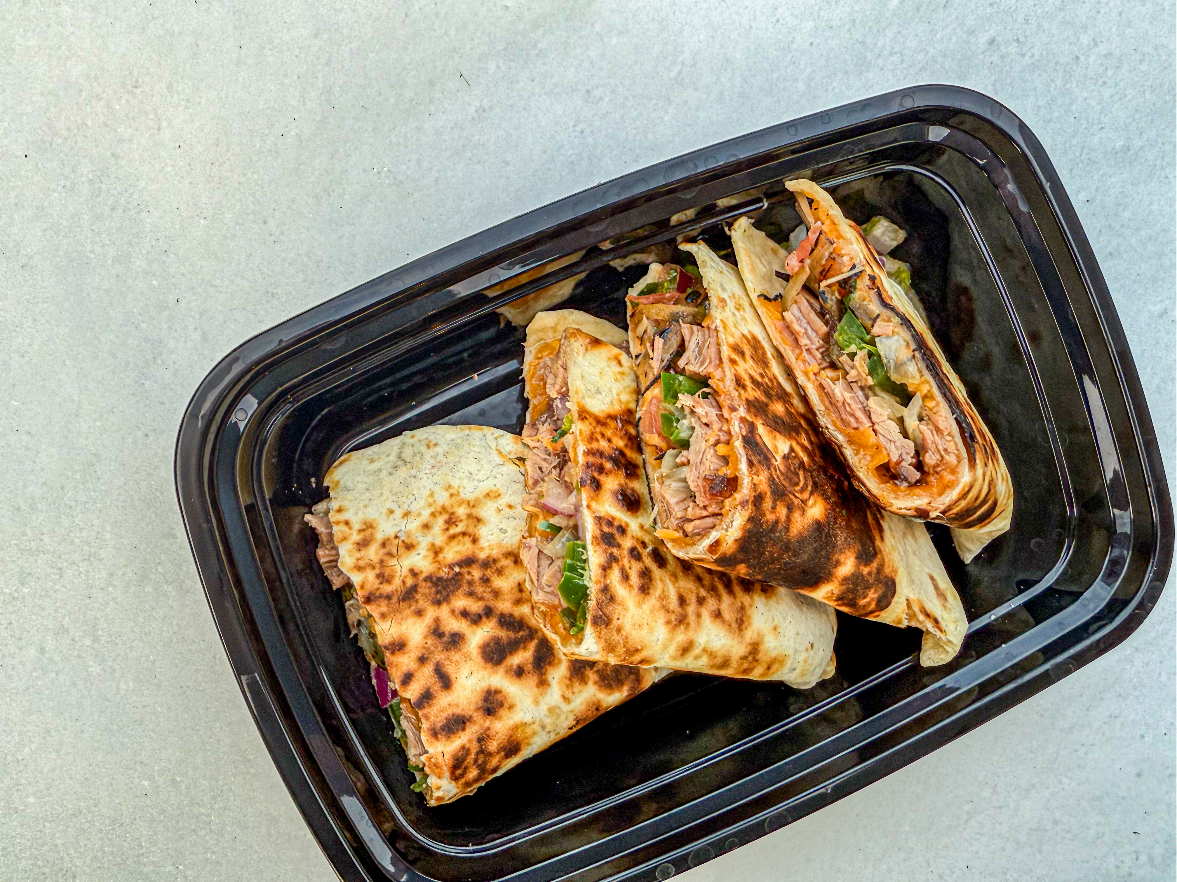 Brisket Quesadilla w/ BBQ Sauce