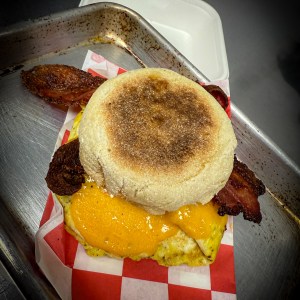 Bacon, Egg & Cheese English Muffin w/ Chipotle Aioli